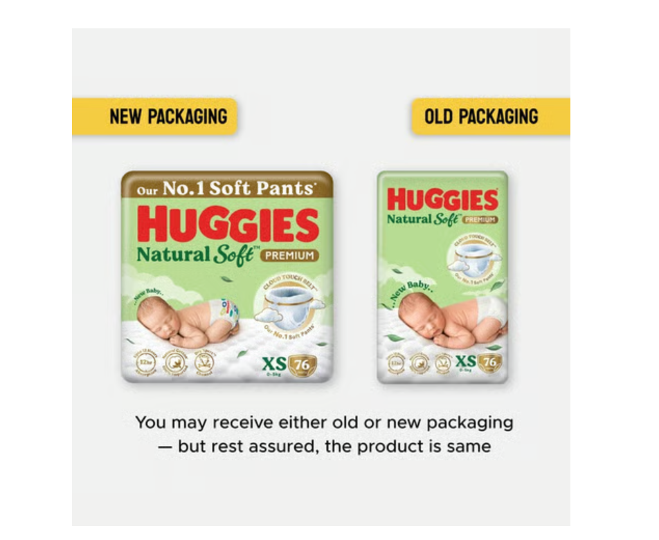 Huggies Natural Soft Pant Style Baby Diaper Large
