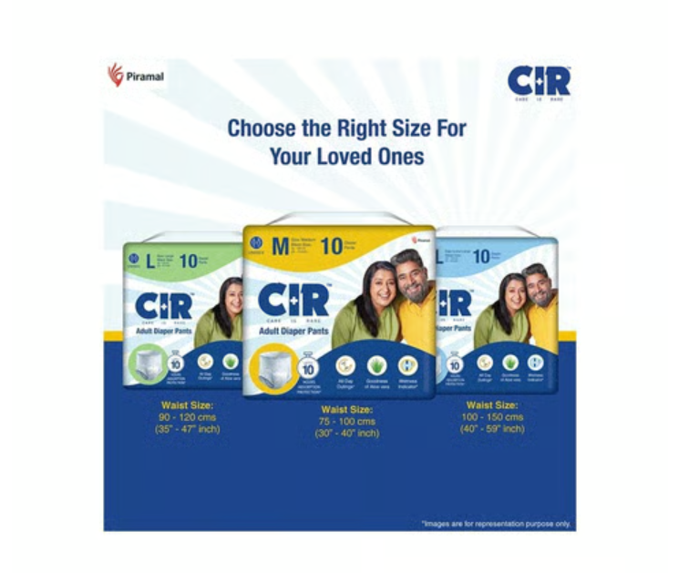 CIR Premium Adult Diaper Pants, M (30” – 40”)