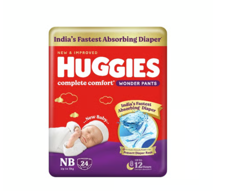 Huggies Wonder Pant Pant Style Baby Diaper NB upto 5 kg 24 pc/pkt