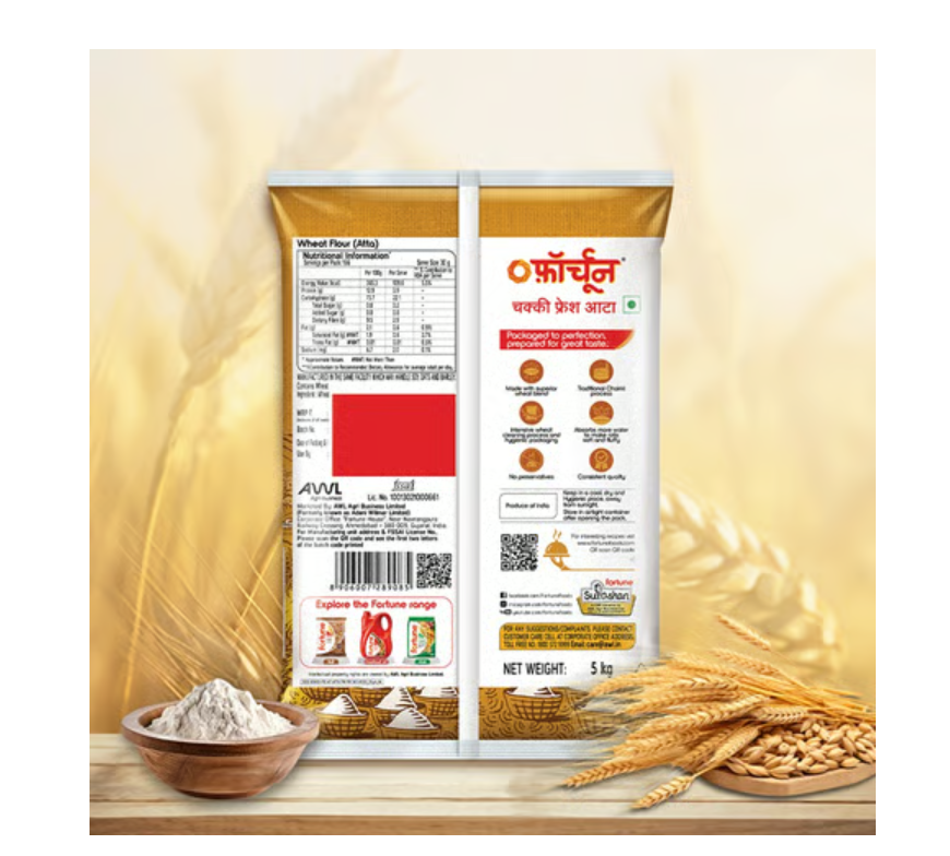 Fortune Chakki Fresh (100% Atta, 0% Maida) Atta 5 kg