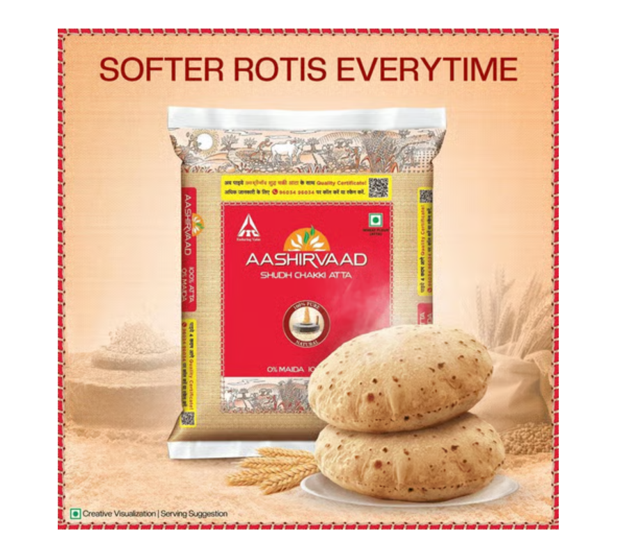 Aashirvaad Shudh Chakki Atta (100% Atta, 0% Maida) (5 kg)