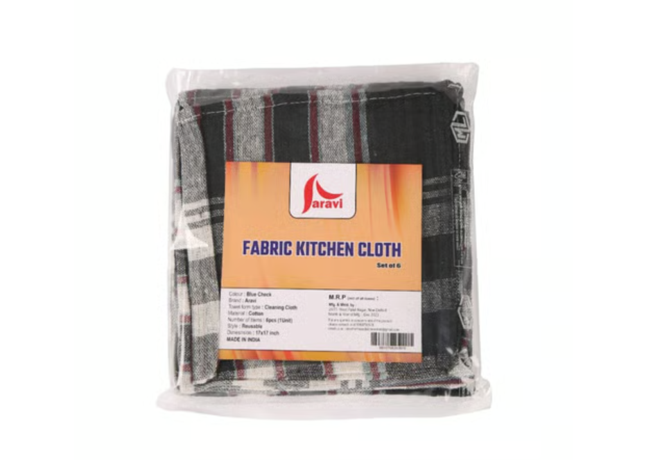 Aravi Fabric Cotton Kitchen Cloth 6 pcs