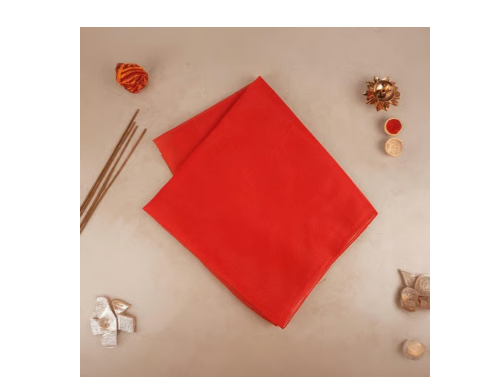 Red Pooja Cloth by Shubhika per Pc
