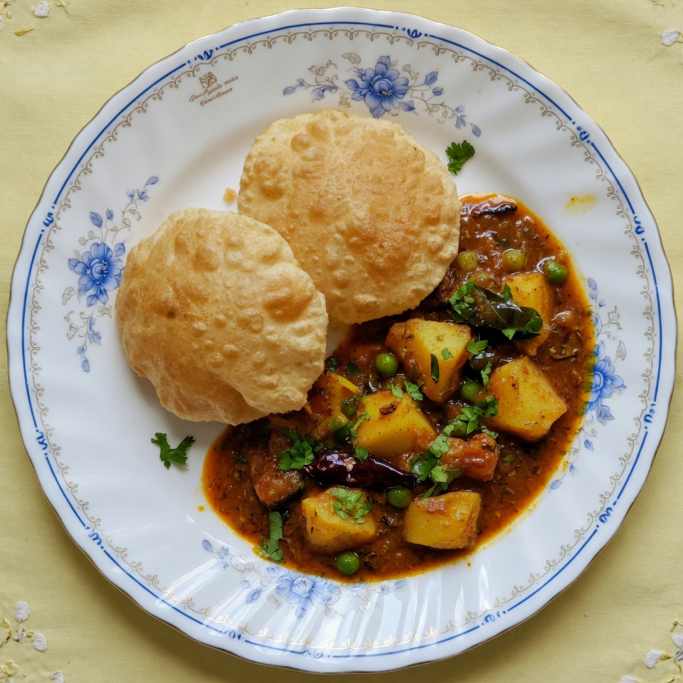 Poori with Aloo ki Sabji (Two Poori/Order)