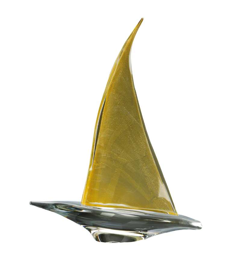 Sailing Boat Medium Transparent Gold